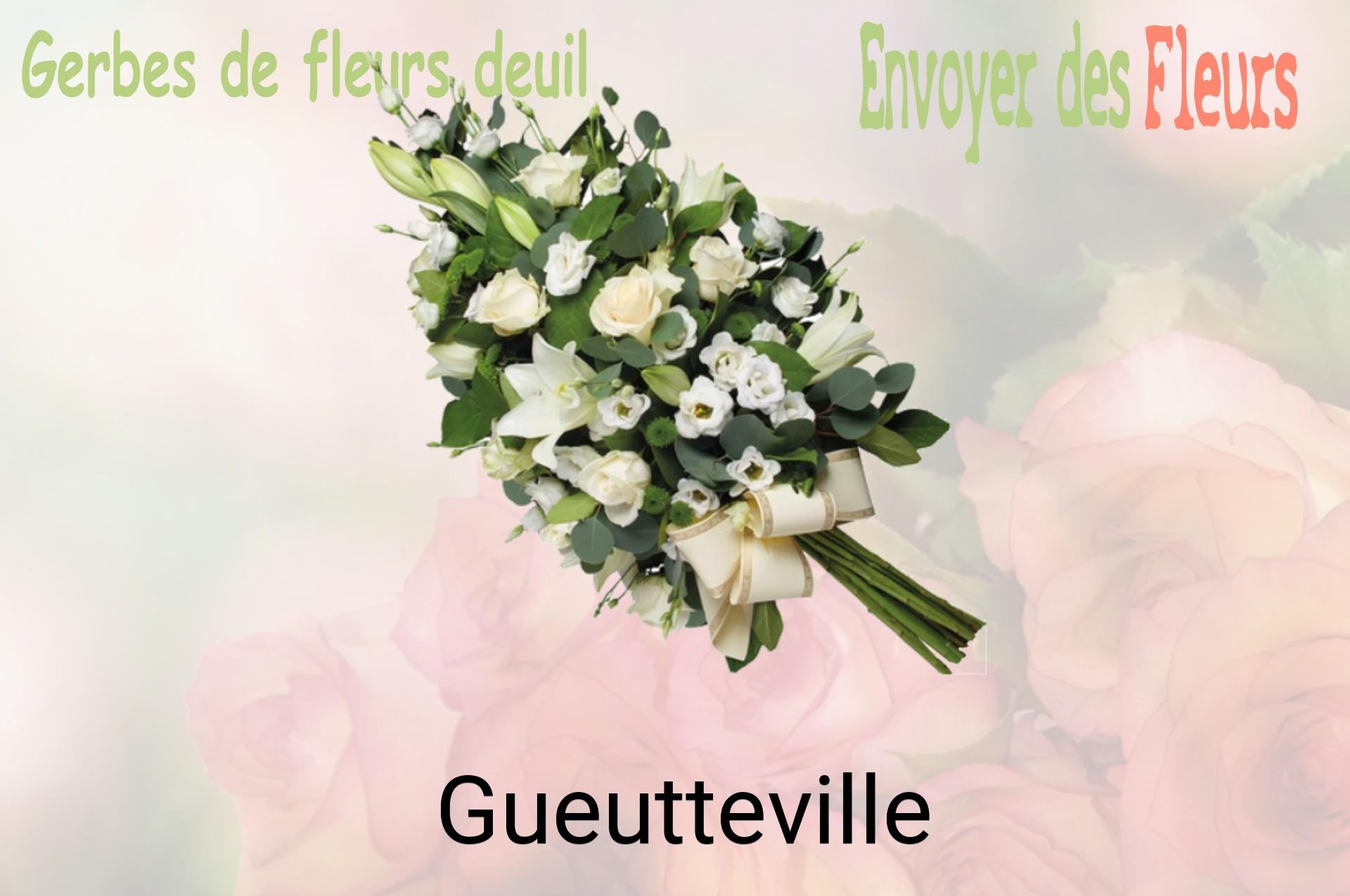 Gerbe de fleurs de deuil livrée à Gueutteville